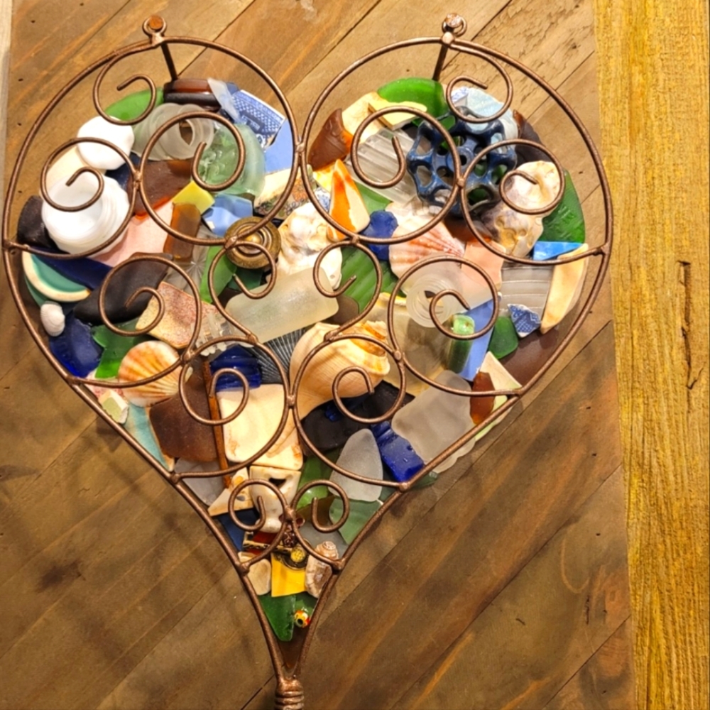 Seaglass and seashells Artwork